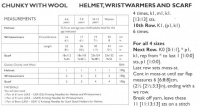 Knitting Pattern - UKHKA 143 - Chunky - Helmet, Wrist Warmers and Scarf